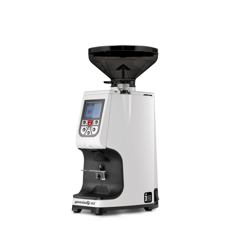 eureka atom specialty 65 white coffee grinder - elite