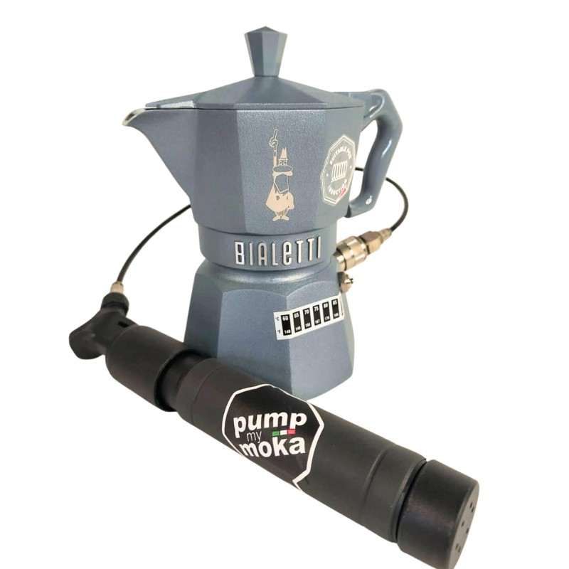 pump my moka - innovative moka pot accessory