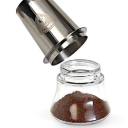 eureka baby hand grinder walnut & glass - elegant
