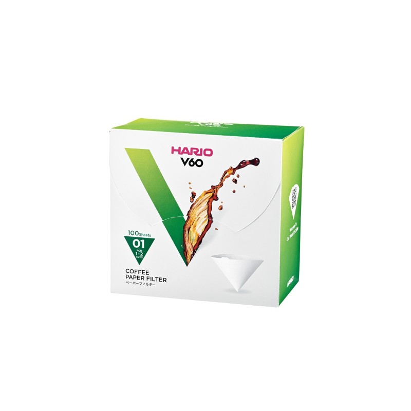 hario white paper filters for dripper 01wk - 100 pcs