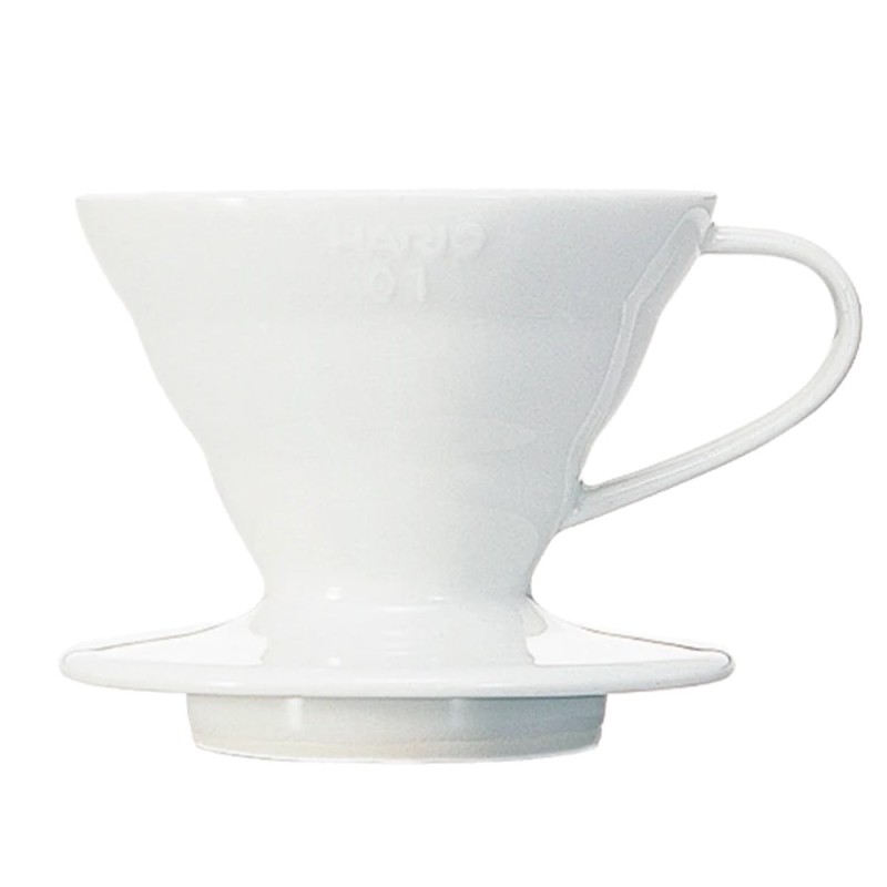 hario v60 01 ceramic coffee dripper white