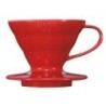hario v60 01 plastic coffee dripper red - pour-over