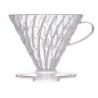 hario v60 03 clear plastic coffee dripper - pour-over 1-6 cups