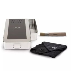 lelit knock box drawer - stainless steel with cloth & brush