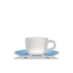 clubhouse tulip espresso cup 70cc with saucer - porcelain