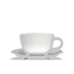 clubhouse tulip cappuccino cup 210cc - porcelain & saucer