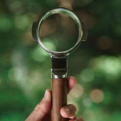 weber workshops buck bottomless portafilter - teak handle