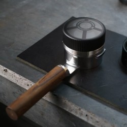 weber workshops buck bottomless portafilter - teak handle