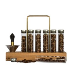 weber workshops bean cellar glass - coffee storage set