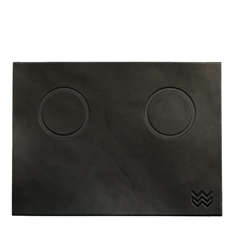 weber workshops leather tamping mat onyx - vegetable-tanned