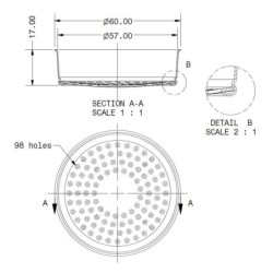 ims shower screen e61 200 nt - fits faema