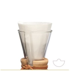 Chemex Unfolded Half Moon Paper Filters FP-2 100 Pcs