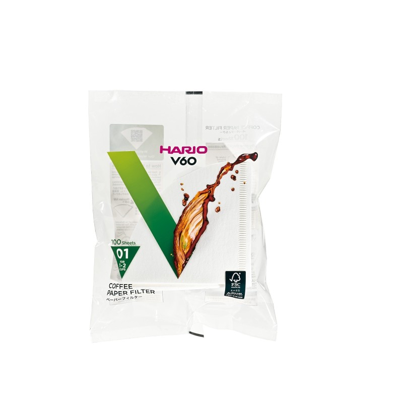 Hario White Paper Filters For Dripper 01 100 Pz | Buy Now
