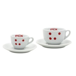 ECS Cappuccino Cup "dots" With Saucer - Set Di 6 | Buy Now