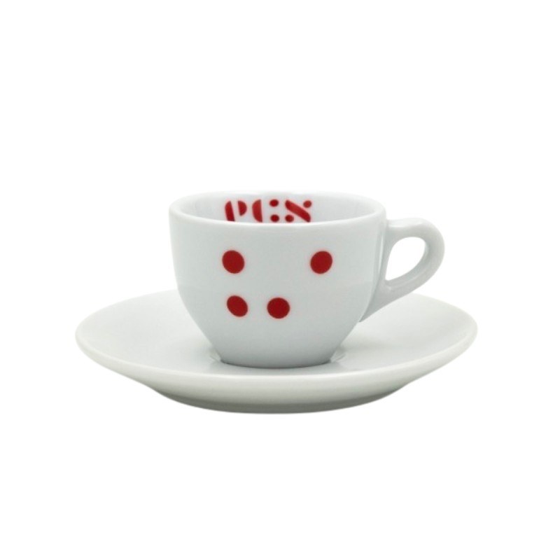 ECS Espresso Cup "dots" With Saucer - Set Di 6 | Buy Now