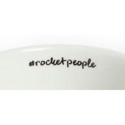 rocket hashtag cappuccino cups white - set of 6