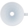 hario v60 02 coffee dripper ceramic white - sleek