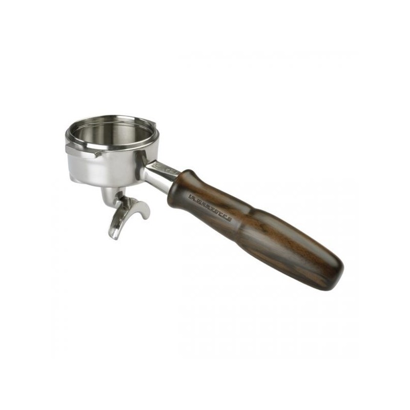 la marzocco walnut wooden portafilter double spout