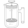 fellow clara french press walnut - stylish design