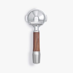 wiedemann double spout portafilter elegant walnut