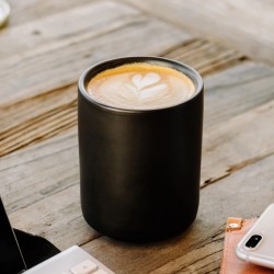 fellow monty milk art cups black 11oz - artistic