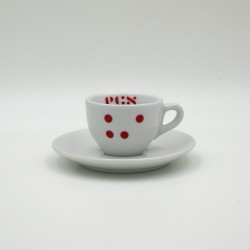 ecs espresso cup "dots" with saucer - set of 6