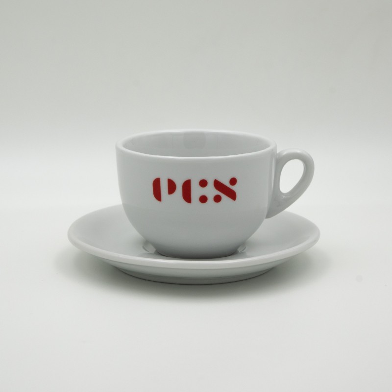 ecs cappuccino cup with saucer - set of 6