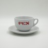 ecs cappuccino cup with saucer - set of 6