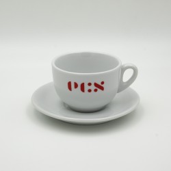 ecs cappuccino cup with saucer - set of 6