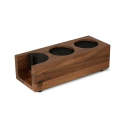 eureka tamp station double walnut - stylish & practical