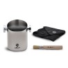 lelit knock box with cloth and brush - complete set