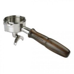 la marzocco walnut wooden portafilter double spout