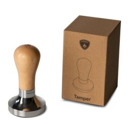 eureka adjustable tamper oak 58.3mm - elegant finish