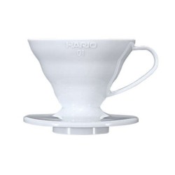 hario dripper v60 01 plastic white - efficient brew