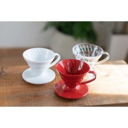 hario dripper v60 01 plastic white - efficient brew