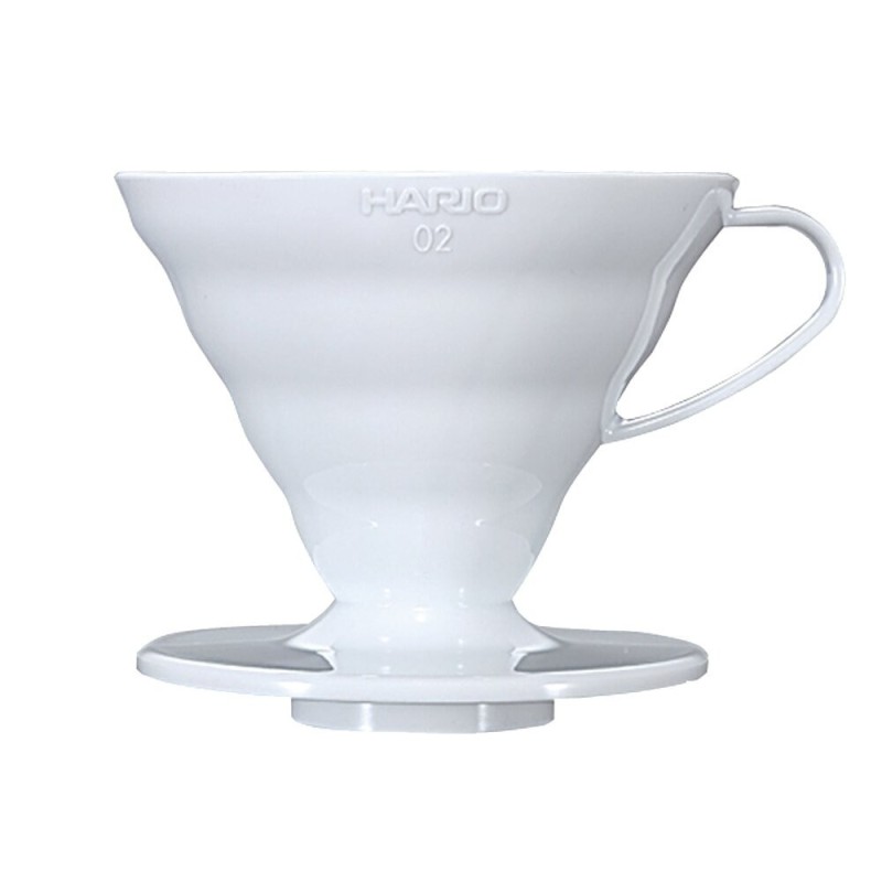 hario dripper v60 02 plastic white - versatile