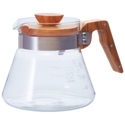 hario v60 coffee server 600ml olive wood - elegant