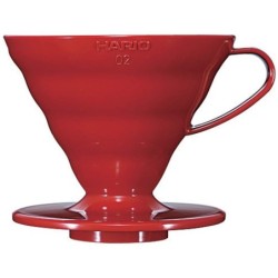 hario v60 02 coffee dripper ceramic red - precision brewing