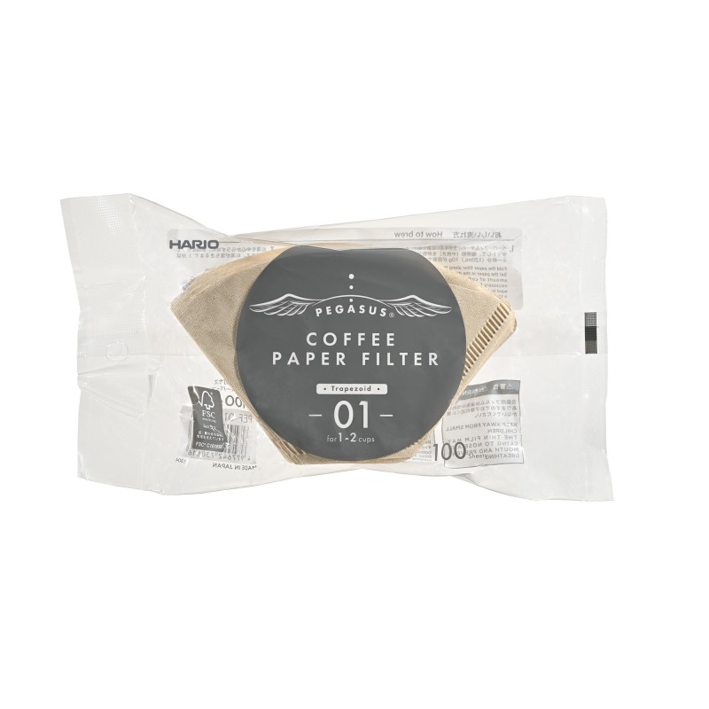 hario white paper filters for pegasus dripper 01m - 100 pcs